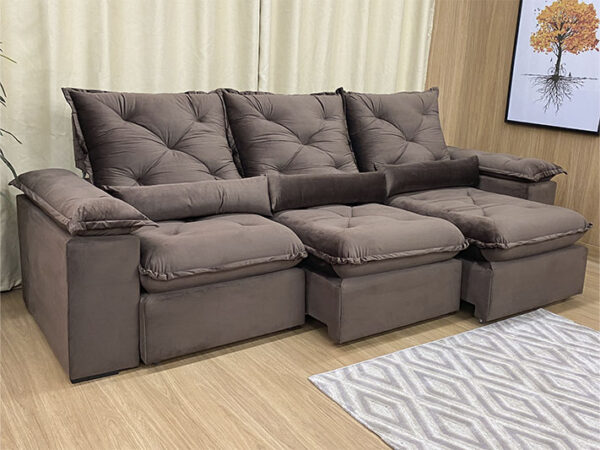 Sofá Retrátil Reclinável Zuqui Plus