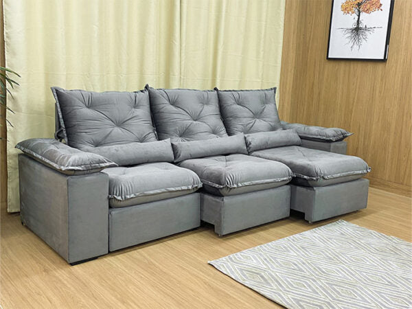 Sofá Retrátil Reclinável Zuqui Plus