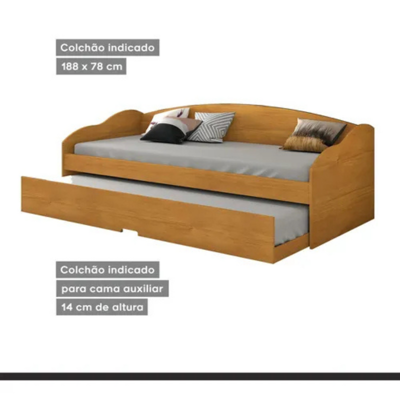 Sofá Cama Solteiro Duo com Cama Auxiliar