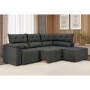 Sofá de Canto 3 Retrátil e Reclinável Lugares Santorini