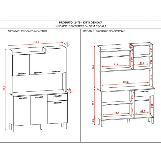 Armário de Cozinha Gênova
