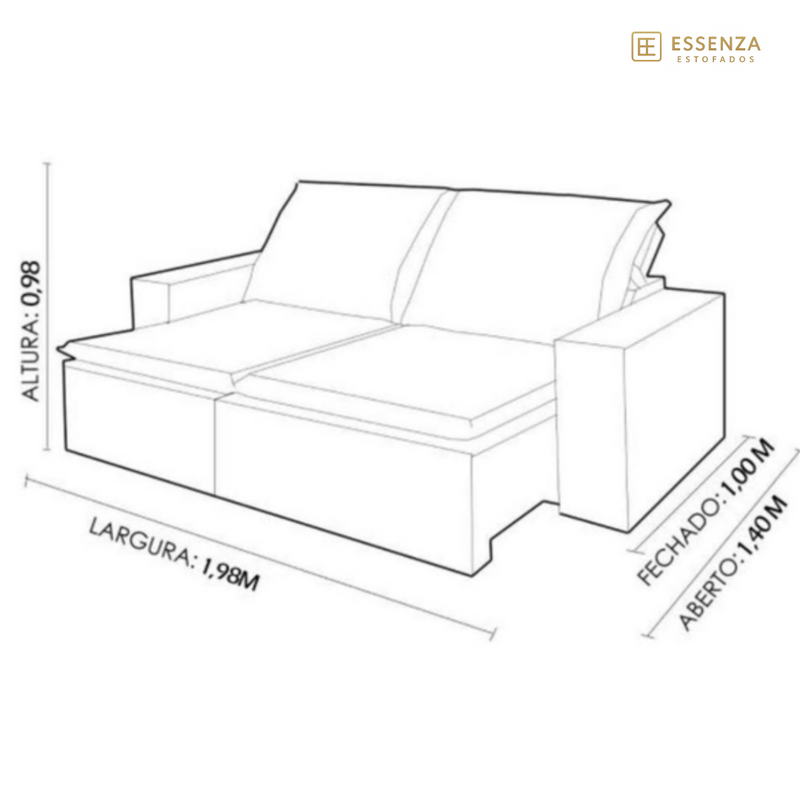 Sofá Retrátil e Reclinável França