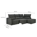 Sofá de Canto 3 Retrátil e Reclinável Lugares Santorini